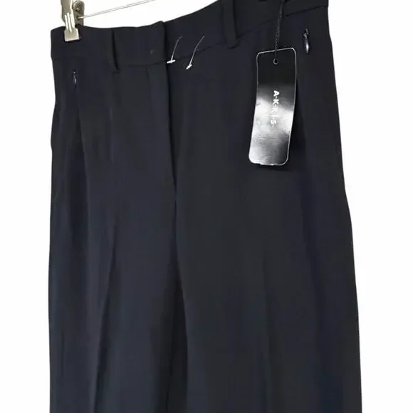 Akris Flore Navy Wool Stretch Tailored Trousers Womens 6 Quiet Luxury‎ NWT $995 - Picture 2 of 15